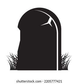 Halloween Cemetery Gravestone Silhouette Icon