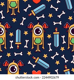 Halloween character cartoon pattern design illustration