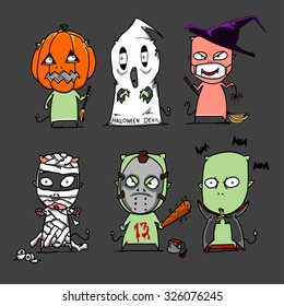 Halloween character cartoon vector