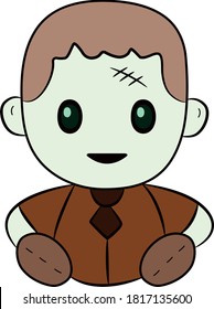 Halloween character colored male cartoon