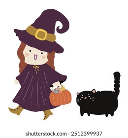 Halloween character costumes for kids -pumpkin vector