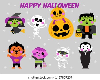 Halloween Character Design Set,halloween Illustration