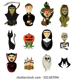 Halloween character design. Vector illustration. Isolated background