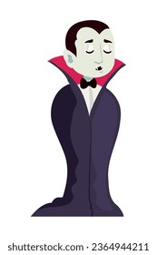 halloween character dracula isolated icon