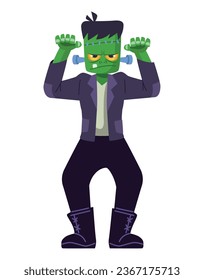 halloween character frankenstein illustration isolated