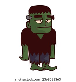 halloween character frankenstein isolated illustration