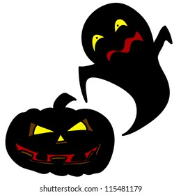 Halloween character hand writing cartoon.