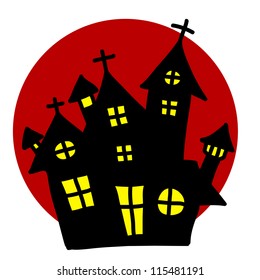 Halloween character hand writing cartoon.