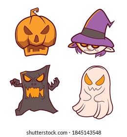 Halloween Character for Icon, sticker, and illustration