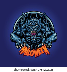 halloween  character illustration design vector