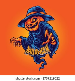 ilustración de halloween jack o lantern