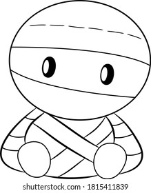 Halloween character Mummy sketch cartoon