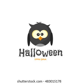 Halloween character - owl. Vector illustration