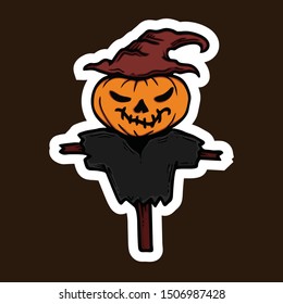 Halloween Character scary pumpkins Vector
