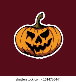 Halloween Character scary pumpkins Vector