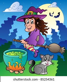 Halloween character scene 2 - vector illustration.