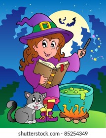 Halloween character scene 3 - vector illustration.