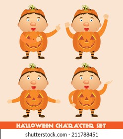 Halloween character set