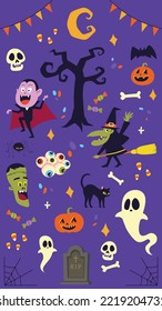 Halloween Character Set Vector Illustration