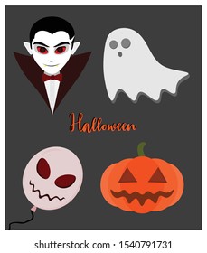 Halloween character suitable for your event. there is ghost, Dracula, pumpkin, and balloon man. enjoy your trick or treat!