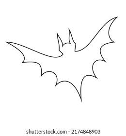 halloween character vampire bat, dracula, outline silhouette bat