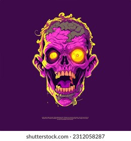 Halloween Character Vector Art Zombie Psychedelic illustrations