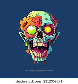 Vector Art Zombie Ilustraciones psicodélicas