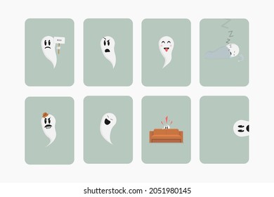 Halloween character vector design. Ghost isolated illustration for kids.