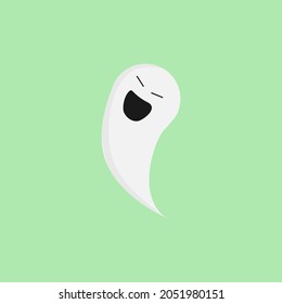 Halloween character vector design. Ghost isolated illustration for kids.