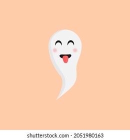 Halloween character vector design. Ghost isolated illustration for kids.