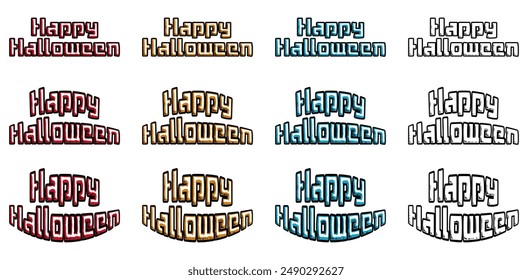 material de Ilustración vectorial de personajes de halloween