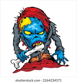 halloween character in vector style