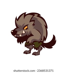 halloween character werewolf illustration isolated