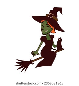 halloween character witch illustration isolated