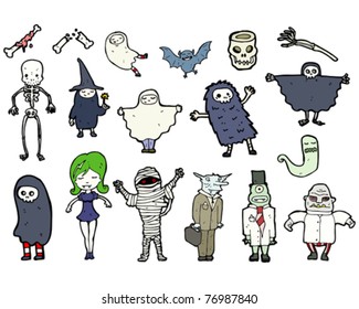 halloween characters cartoon