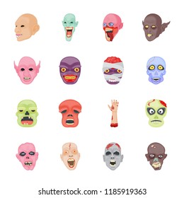 
Halloween Characters Flat Icons 
