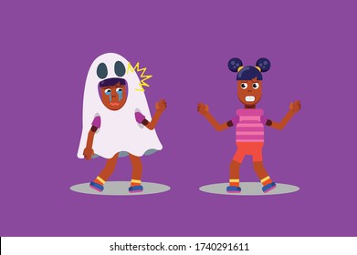 
Halloween characters - An illustration of an angry twin. This character illustration can use as a sticker also.