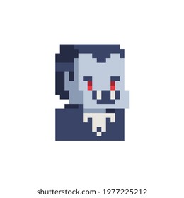 Halloween Characters Pixel Art Vampire Ghost Stock Vector (Royalty Free ...