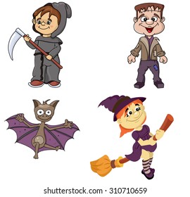 Halloween characters set