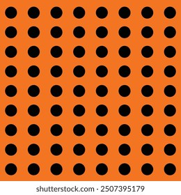 Halloween Checkerboard Seamless Patterns Set. Retro Groovy Grid Background in 1970s Style. Y2K Wavy Print in Orange and Black Colors for Textile, Wrapping Paper, Wallpaper, Web Design and Social Media