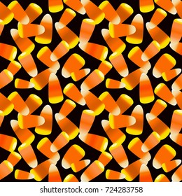 Halloween chick Vector seamless pattern for Happy halloween card, sticker, poster, background. Halloween pattern with Candy Corn . Candy Corn Halloween . 