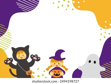 Halloween Children's Costume Parade Frame Clipart