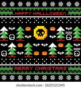 HALLOWEEN CHRISTMAS COIN PATTERN SEAMLESS