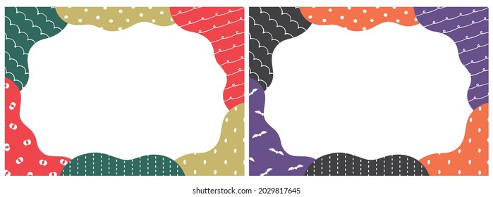 Halloween and Christmas color pop frame