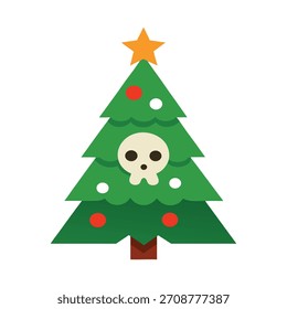 ein Halloween Weihnachtsbaum mit einem festen 