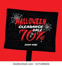 Halloween Clearance Sale Vol.2 70 percent heading design for banner or poster. Sale and Discounts Concept.
