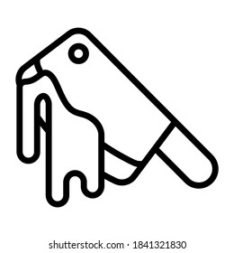 halloween, cleaver vector line icon
