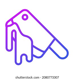 Halloween, icono de contorno vectorial de limpiador.