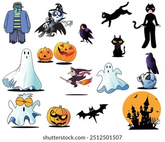 Halloween, clip art, illustration, ghost, 