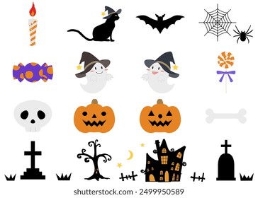 Halloween clip art sets, Halloween decoration material